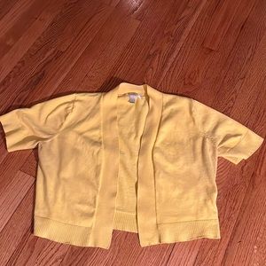 Yellow large Dress Barn shrug.